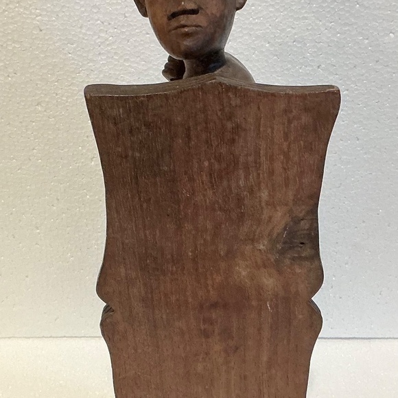 Hand Carved Bookend Wood Native IGOROT Philippines Hunter 12” Figurine - Picture 5 of 8